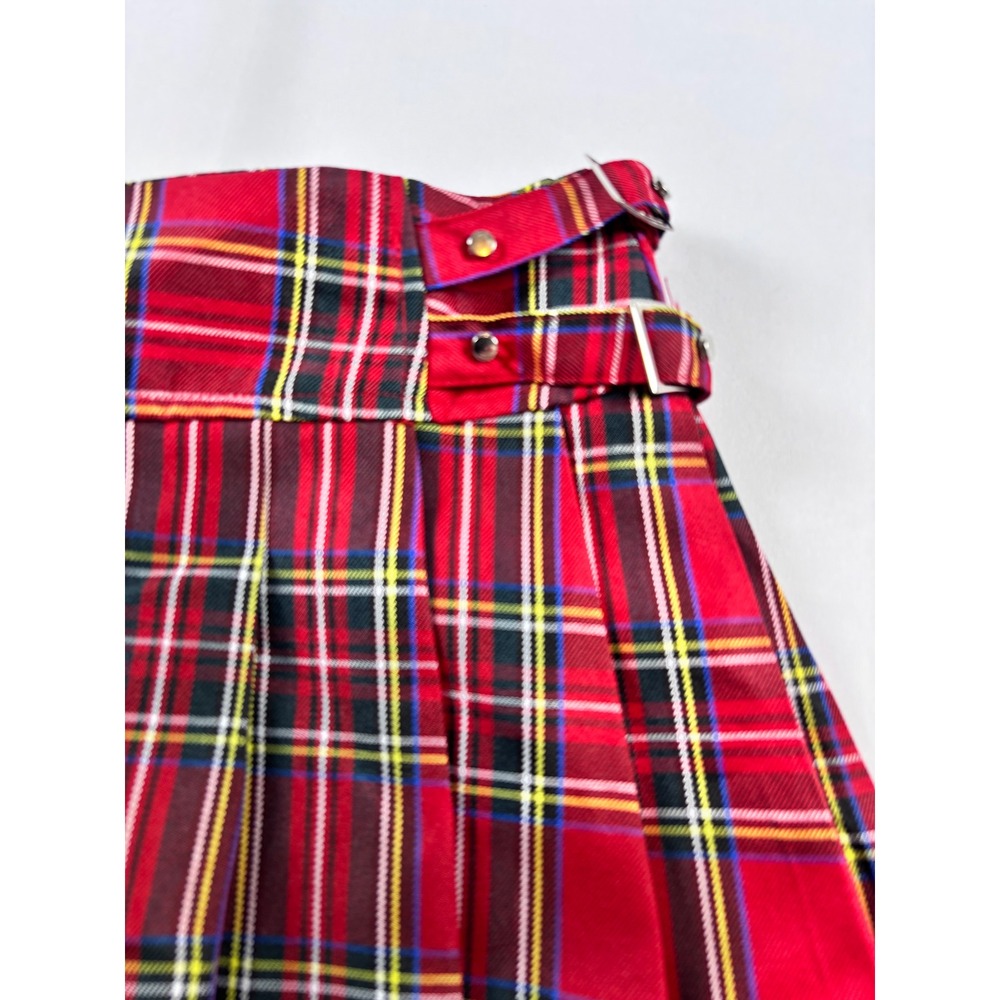 Y2K Red Plaid Pleated Mini Skirt XS | Bratz Clueless Schoolgirl Tartan Punktz - Picture 3 of 9